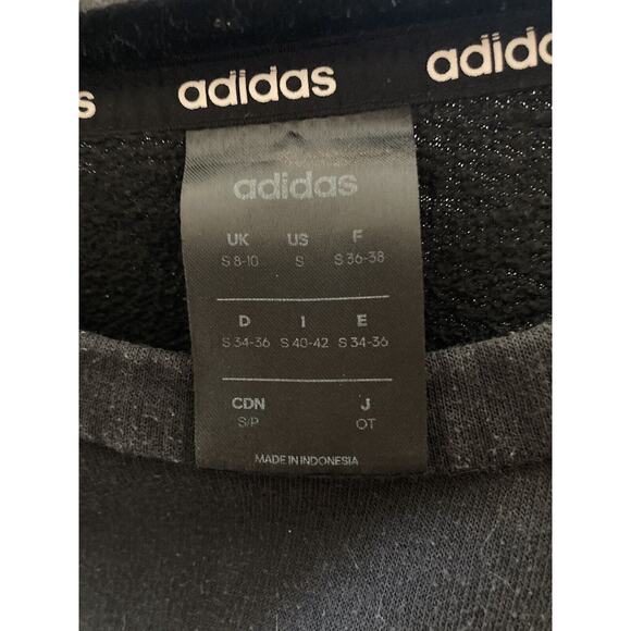 Adidas Crewneck Sweatshirt Size Small Black and White Classic Design - Picture 6 of 6